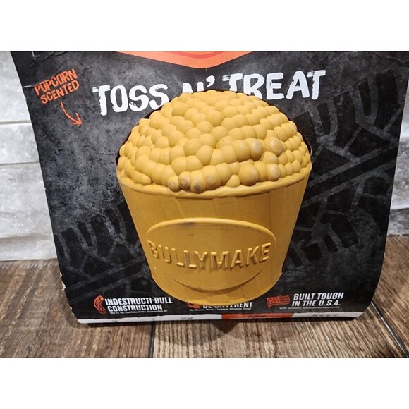 Bullymake Toss N Treat Popcorn Flavored Dog Toy Treats Enrichment Power Chewer - Picture 3 of 4